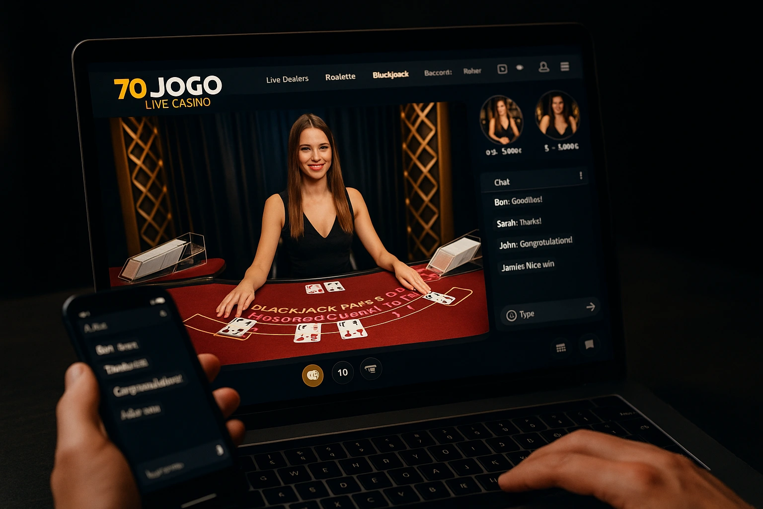 O 70JOGO Live Casino lança promoções regularmente