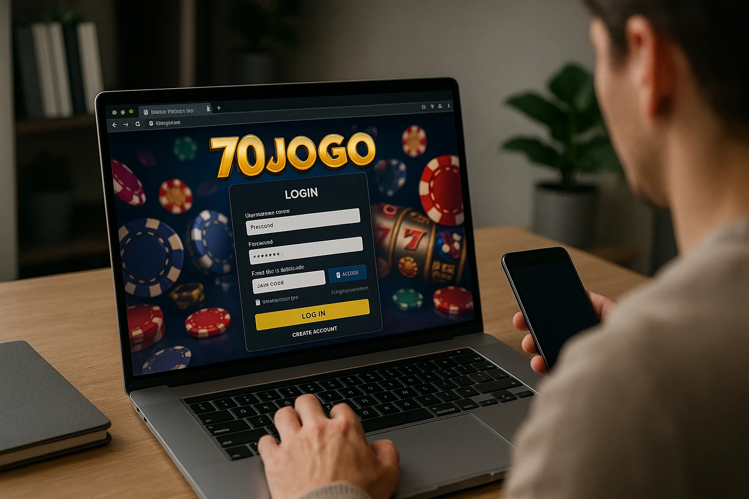 Login no Cassino 70JOGO