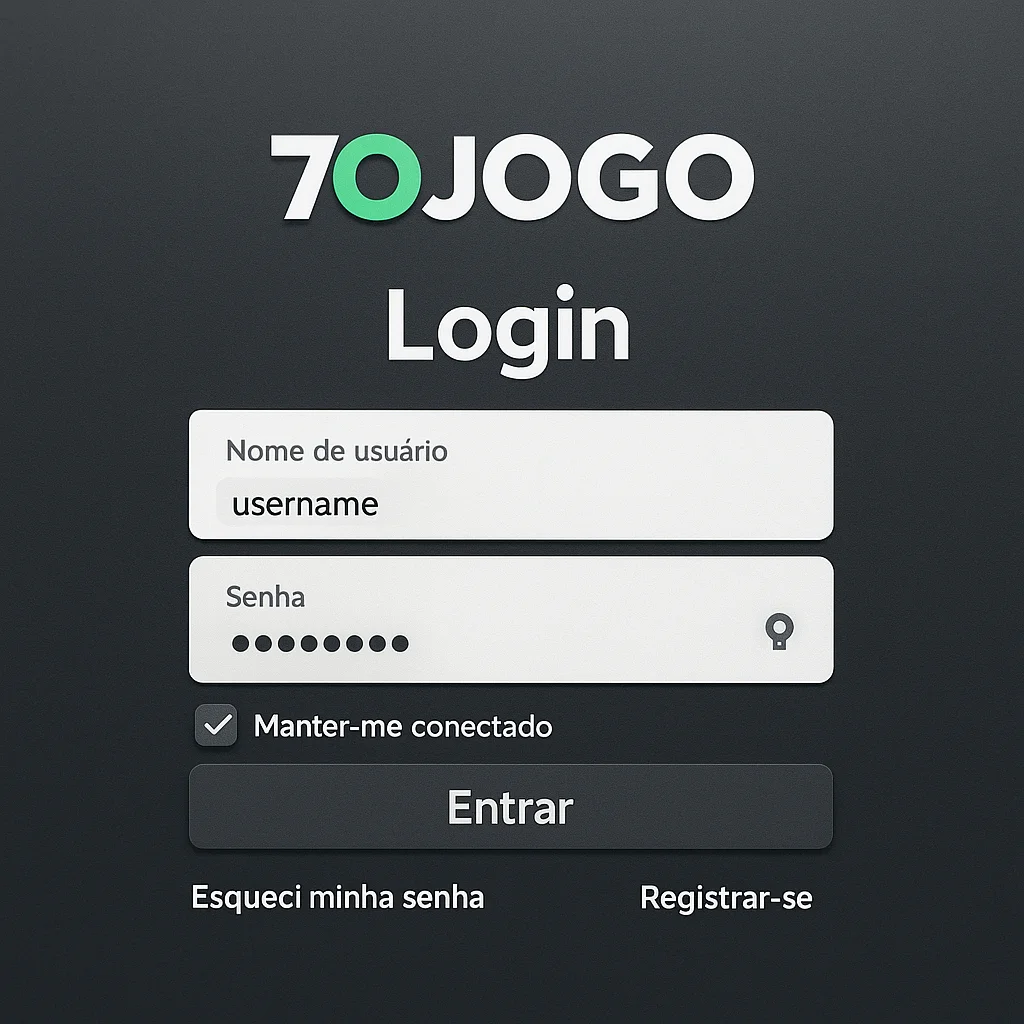 Não Perca tempo, o rRgistro na site 70JOGO